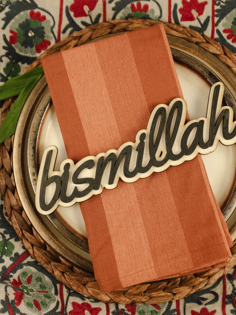 Bismillah Script Place Settings, set of 6