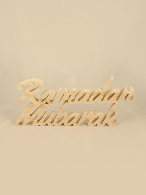 Ramadan Mubarak Script Sign