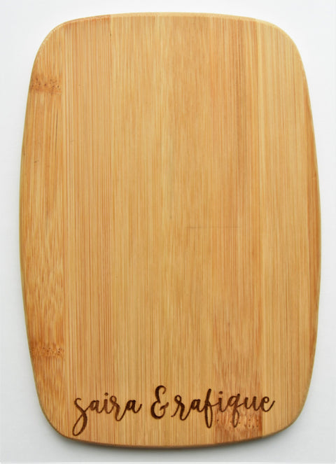 Custom engraved cutting board, individual or set
