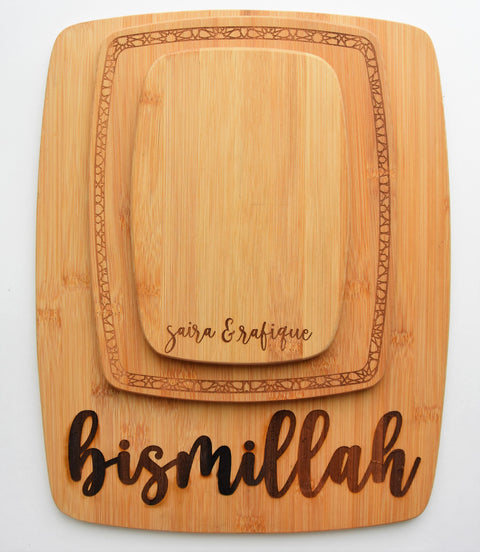Custom engraved cutting board, individual or set