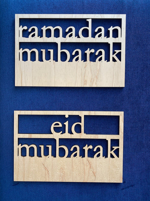 Ramadan or Eid Mubarak Sign with Stand